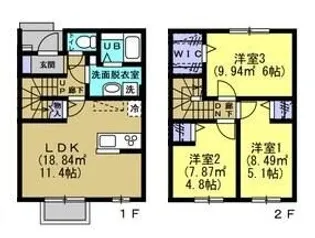 アイリーコート南小泉【2階】の間取り