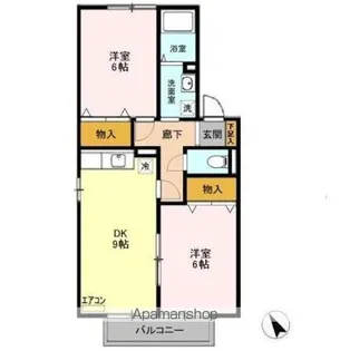2DKの間取り画像