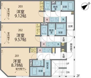 カインドネス相模原氷川町II【2階】の間取り