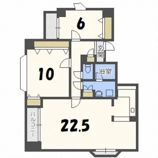 クレステージ南6条【8階】の間取り
