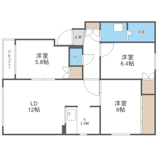 グリシーヌ【2階】の間取り