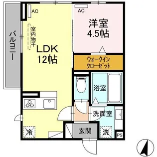 愛知県豊川市蔵子1【アパート】の間取り
