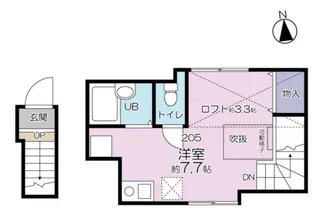 ロンディネ鷺ノ宮【2階】の間取り