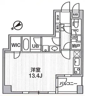 東京都港区三田4【マンション】の間取り
