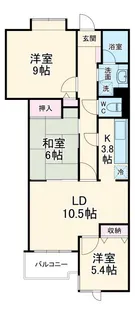 グローリア初穂大倉山【4階】の間取り