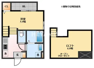 MODERN PALAZZO 諫早Primo【1階】の間取り