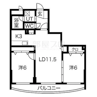 北海道札幌市中央区北十条西20【マンション】の間取り