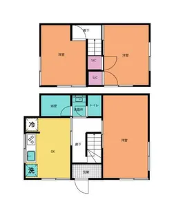 神奈川県厚木市山際【一戸建】の間取り