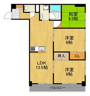 神奈川県横浜市港北区新羽町【マンション】の間取り
