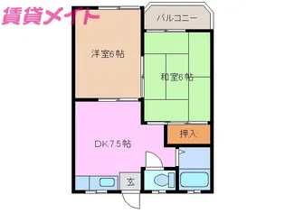 コーポ田中【1階】の間取り