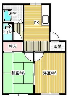 コーポ旭ヶ丘【2階】の間取り