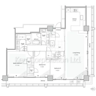 リビオレジデンス西麻布【24階】の間取り