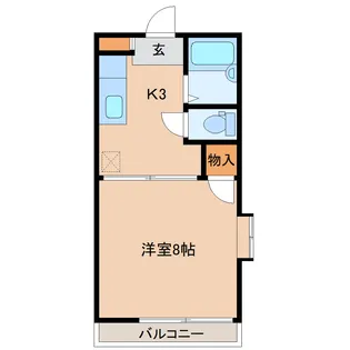 メゾン・ララローズB【1階】の間取り