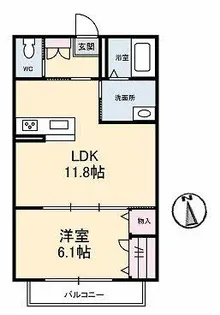 ソレイユコート泉田【2階】の間取り