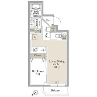 ルネサンスコート門前仲町【2階】の間取り