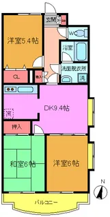 エーヴィゲス市川【6階】の間取り