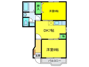 ブル-メ・バ-ジェ【1階】の間取り