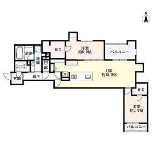 uno y solo(ウノ イ ソロ)【2階】の間取り