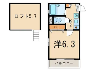 第3デュオレスズエ【2階】の間取り
