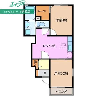 ボワ・フルール【1階】の間取り