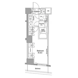 ザ・パークハビオ新宿【4階】の間取り
