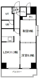 ドミ曙第2【6階】の間取り