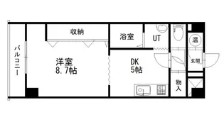レジデンス黒金【8階】の間取り