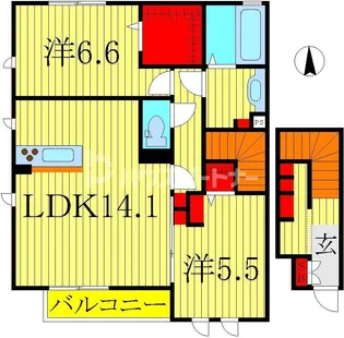 フェリエIII【2階】の間取り