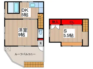 南鳩ヶ谷石田ハウス【2階】の間取り