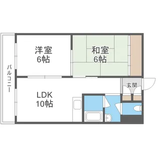 コンツェルト白石【2階】の間取り