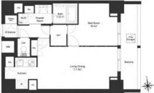 コンフォリア秋葉原ノース【14階】の間取り