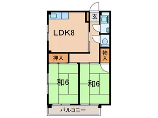 明神マンションI【4階】の間取り