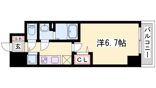 プレサンスKOBEシフォン【10階】の間取り