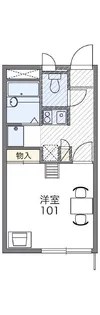 レオパレス亀川【2階】の間取り