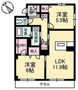 グランベレオ川口【1階】の間取り