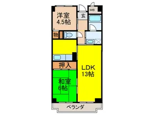 グレ-ス武庫之荘【3階】の間取り
