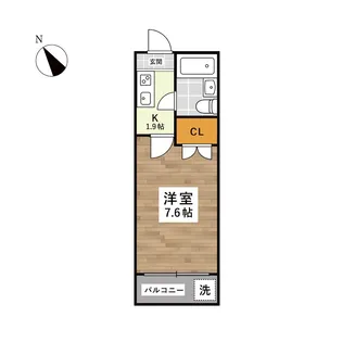 ルクスエテルナ黒髪【4階】の間取り