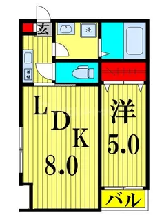 プラスドア北千住【1階】の間取り