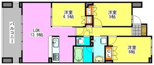 ソフィエスタワー船橋【7階】の間取り