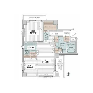 カスタリア三宿【2階】の間取り