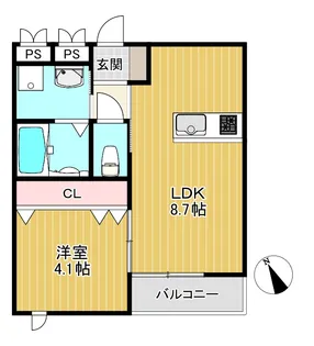 Cherry Blossom川原町【3階】の間取り