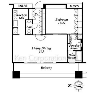 芝浦アイランド エアタワー【42階】の間取り