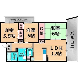 グランシャリオ【8階】の間取り