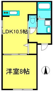 プリマ新高【2階】の間取り