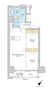 プラウドフラット日本橋馬喰町【13階】の間取り