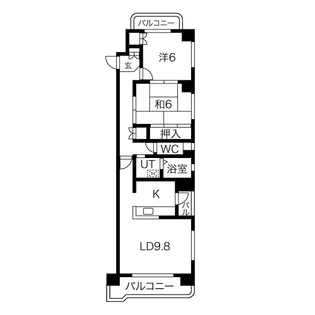 サンシャイン石刀【4階】の間取り
