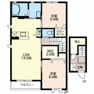 グリシーナ【2階】の間取り