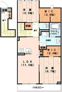 ShaMaison a loure【2階】の間取り