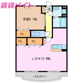 エスペランサ・アイ【1階】の間取り