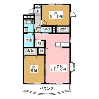アスペルジュ【4階】の間取り